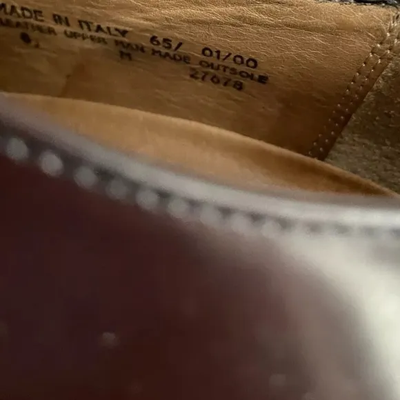 Vintage Y2K Bostonian Men’s Leather Cherry Brown Made In Italy Oxford Loafers