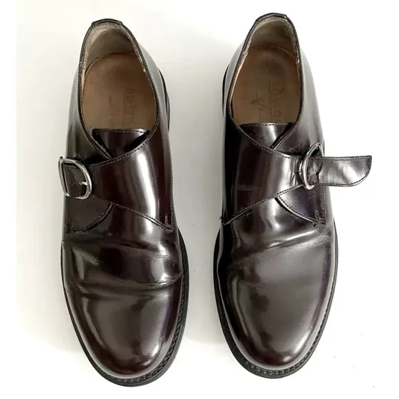 Vintage Y2K Bostonian Men’s Leather Cherry Brown Made In Italy Oxford Loafers