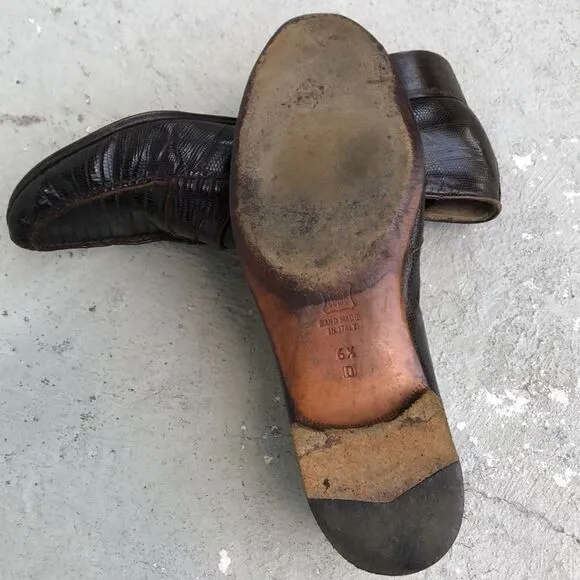 Vintage lizard loafers