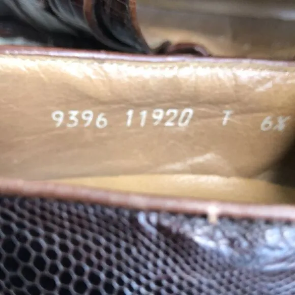 Vintage lizard loafers