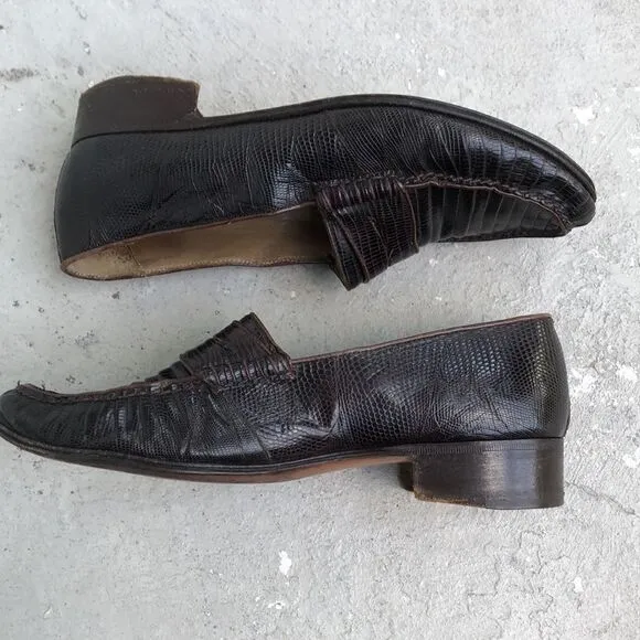 Vintage lizard loafers