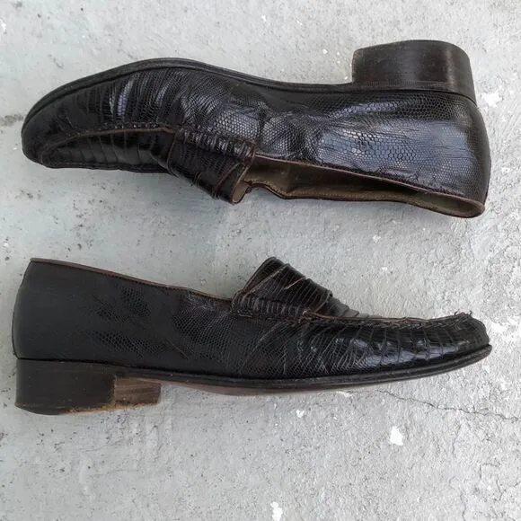 Vintage lizard loafers