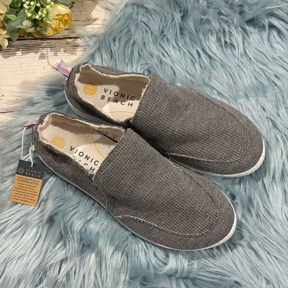 Vionic Beach Malibu Slip On Sneakers Grey Women's