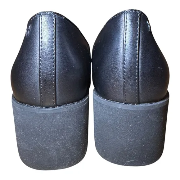 VIONIC Black Leather Women's Willa Wedge Loafers Size 9 NWOT