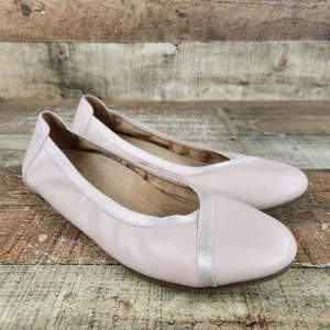 Vionic Caroll Women Sz 9.5 Ballerina Flats Slip On Pink Leather Comfort Shoes