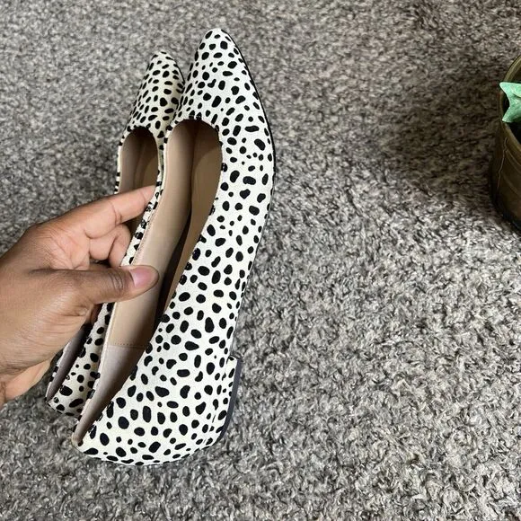 Vionic Lena Spot Flats Shoe Size 7.5 Pointed Toe Comfort Slip on Cheetah