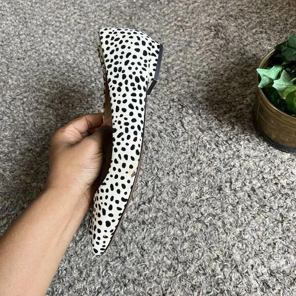 Vionic Lena Spot Flats Shoe Size 7.5 Pointed Toe Comfort Slip on Cheetah