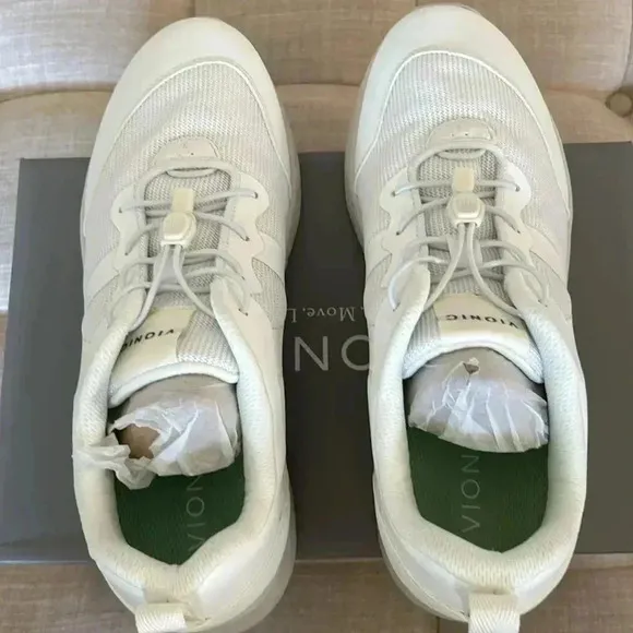 Vionic Norelle Bungee Lace Athletic Sneakers White 8.5