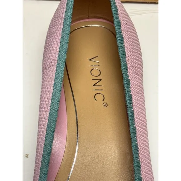 Vionic NWT Dahlia Knit Ballet Skimmer Flats Size 6 Cameo Pink Ballerina Comfort