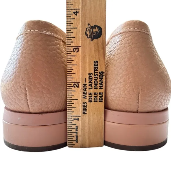 Vionic Sellah Loafers Womens Shoe Size 8.5 Tan Leather Slip On Casual Block Heel