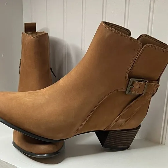Vionic Sienna Women's Comfort Ankle Boot Toffee Wp Nubuck - 11 Medium