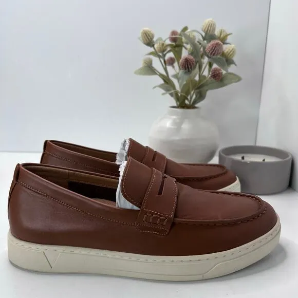Vionic Thompson Slip-on Penny Loafers Casual Comfort Shoe Brown Men 9 Wide NWOB