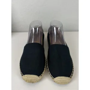 Vionic Valeri Women’s 9 Espadrilles Black Canvas Slip-Ons Flats EUC