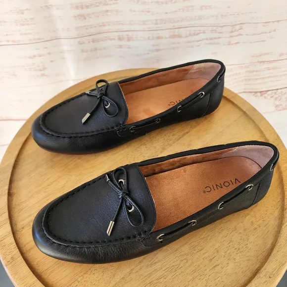 Vionic Virginia Leather Flats Loafers