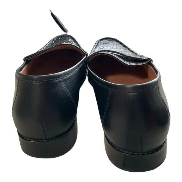 Vionic Waverly Croc Embossed Leather Loafers Size 8.5