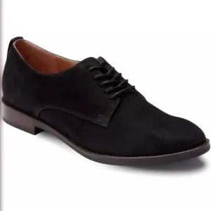 Vionic Weslyn Black Oxford Loafers Suede Leather Women’s Size 11