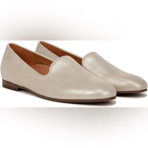 Vionic Willa II Cream Flats Metallic Gold ☀️ New ✨ Women’s Size 12