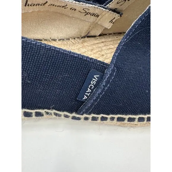 Viscata Barcelona Begur Canvas Espadrille Flats Men's Size 43/ US 10 Navy Blue