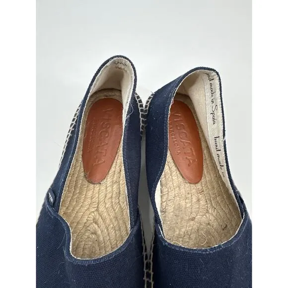 Viscata Barcelona Begur Canvas Espadrille Flats Men's Size 43/ US 10 Navy Blue