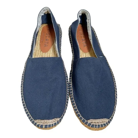 Viscata Barceloneta Canvas Espadrille Flats | Size 11 | Navy