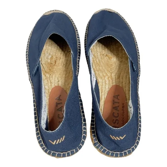 Viscata Barceloneta Canvas Espadrille Flats | Size 11 | Navy