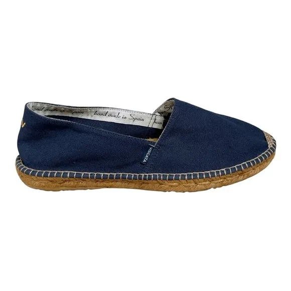 Viscata Barceloneta Canvas Espadrille Flats | Size 11 | Navy