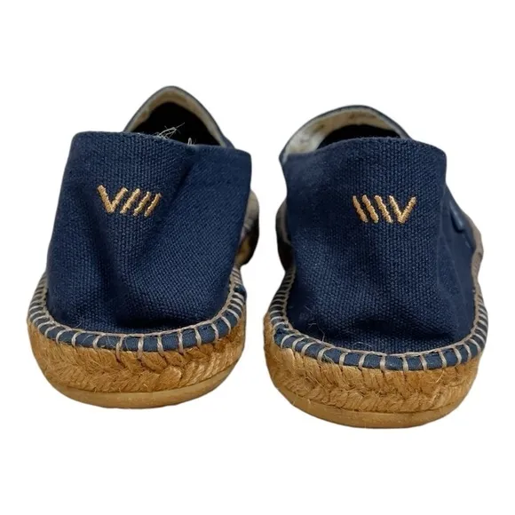 Viscata Barceloneta Canvas Espadrille Flats | Size 11 | Navy