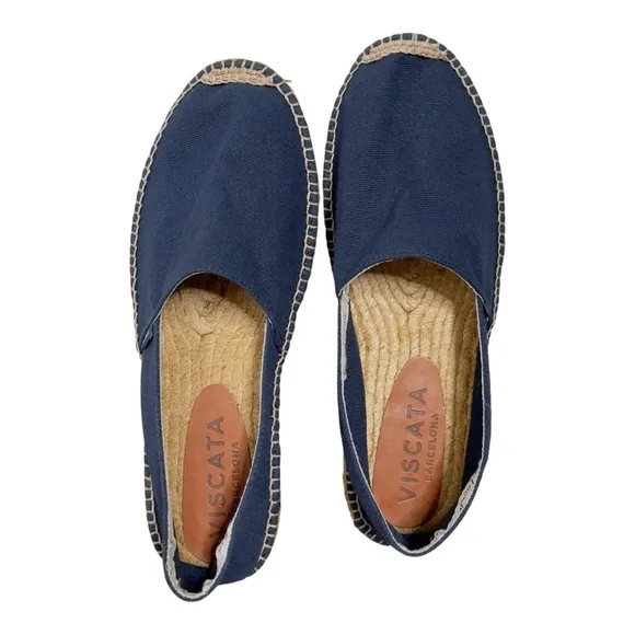 Viscata Barceloneta Canvas Espadrille Flats | Size 11 | Navy
