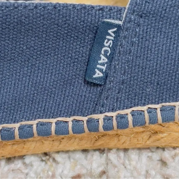 Viscata Barceloneta Canvas Espadrille Flats | Size 11 | Navy