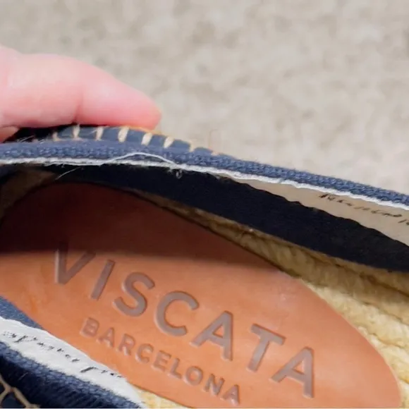 Viscata Barceloneta Canvas Espadrille Flats | Size 11 | Navy