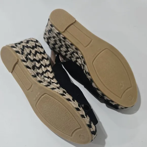 Viscata Black Peep Toe Espadrilles