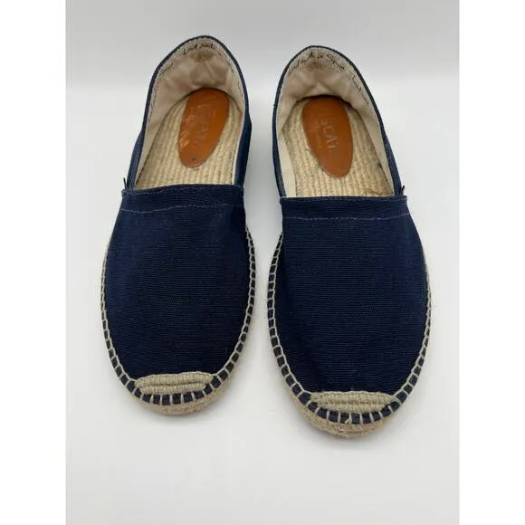 Viscata Women's Navy Blue Canvas Espadrilles Casual Flat Shoes Size 10 (43)