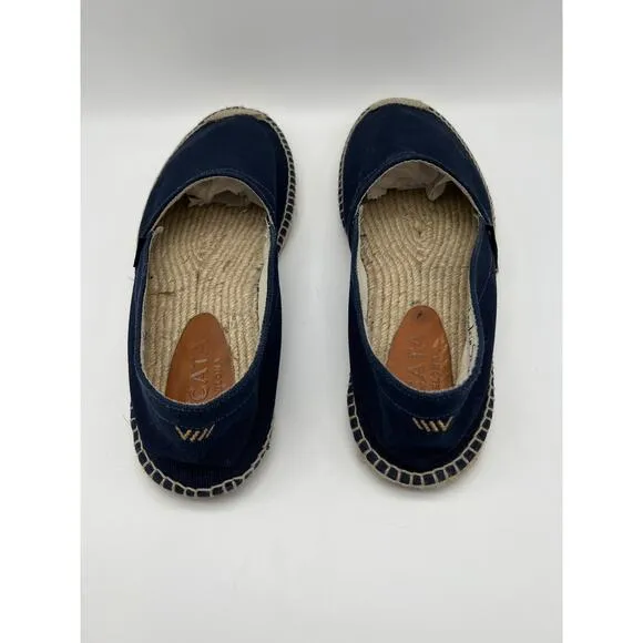 Viscata Women's Navy Blue Canvas Espadrilles Casual Flat Shoes Size 10 (43)