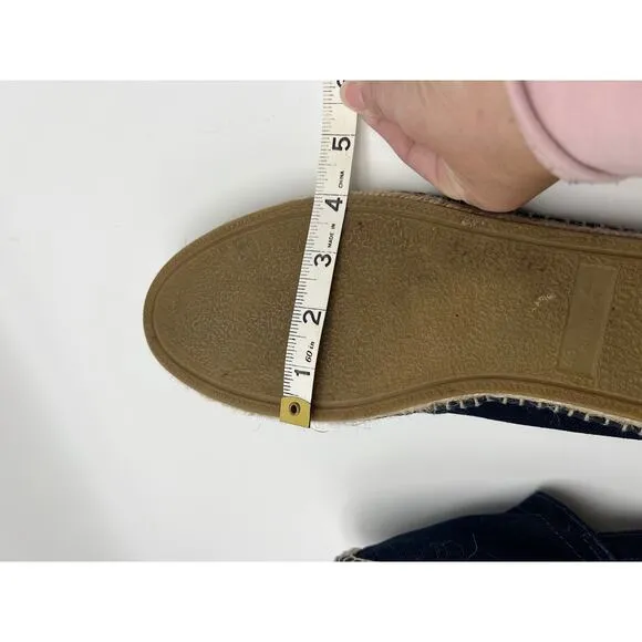 Viscata Women's Navy Blue Canvas Espadrilles Casual Flat Shoes Size 10 (43)