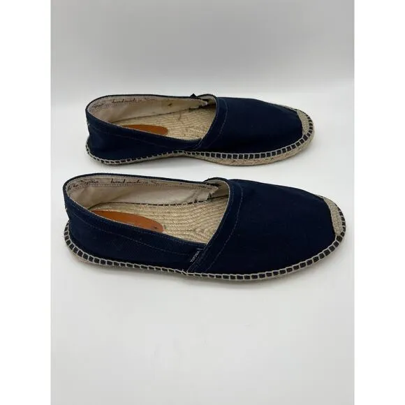 Viscata Women's Navy Blue Canvas Espadrilles Casual Flat Shoes Size 10 (43)