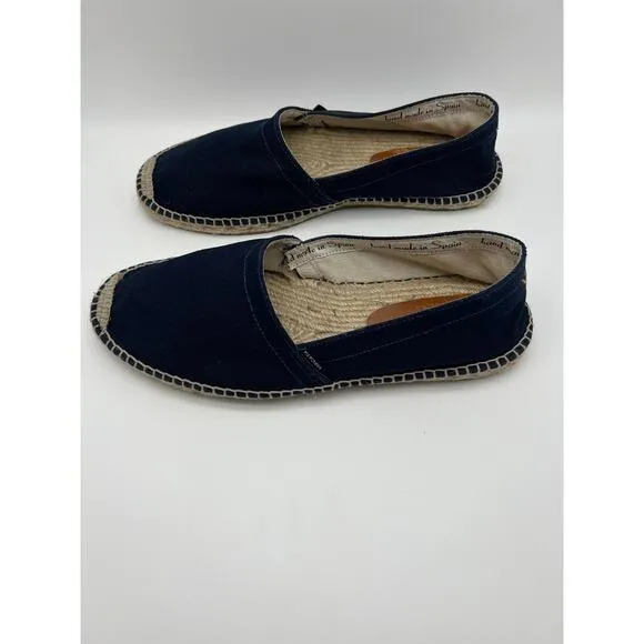 Viscata Women's Navy Blue Canvas Espadrilles Casual Flat Shoes Size 10 (43)