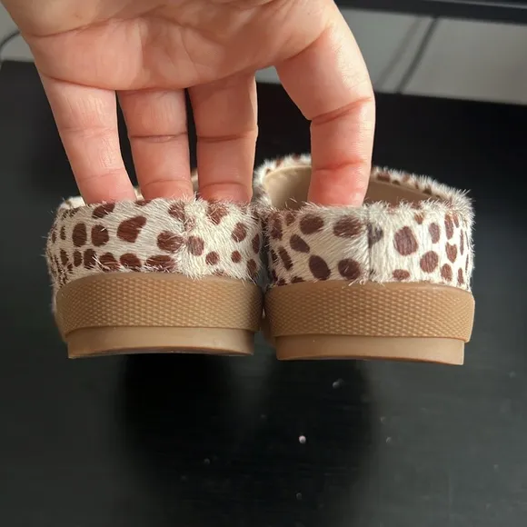 Vision Quest Babos Animal Print Hair On Cow Leather Babouche Sneakers 8.5