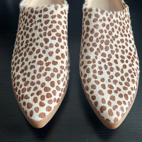 Vision Quest Babos Animal Print Hair On Cow Leather Babouche Sneakers 8.5