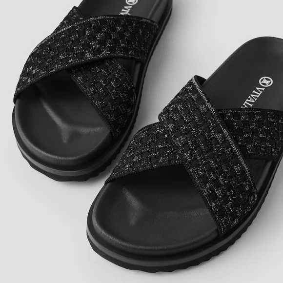 VIVAIA Criss Cross Slides Sandals Comfort Casual Summer Beach Shoes EU/40 US/9
