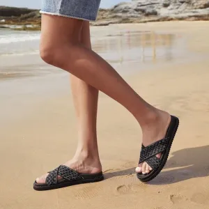 VIVAIA Criss Cross Slides Sandals Comfort Casual Summer Beach Shoes EU/40 US/9