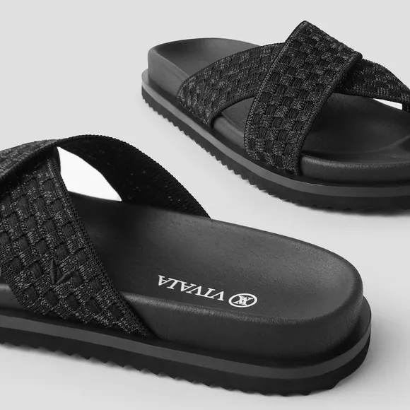 VIVAIA Criss Cross Slides Sandals Comfort Casual Summer Beach Shoes EU/40 US/9
