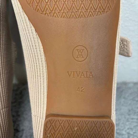 Vivaia Margot Mary Jane 10.5 Almond Square Toe Ballet Flat V-Cut Comfort