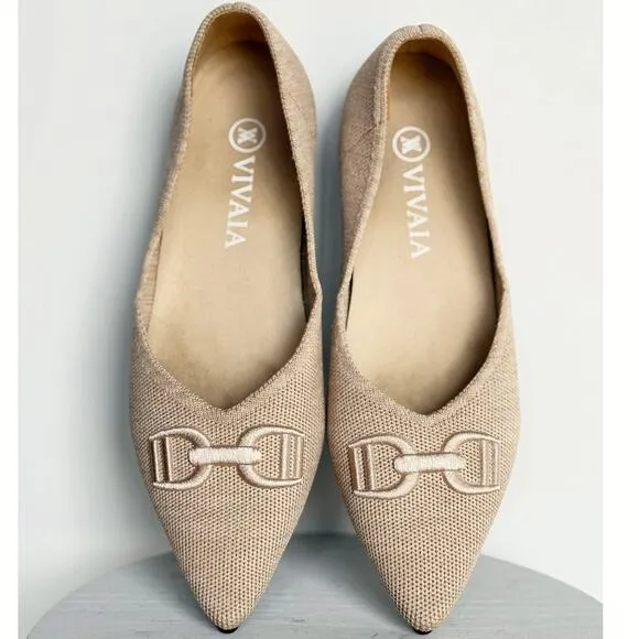VIVAIA Pointed-Toe Flats Ena 2.0 Almond EU 37/US 7