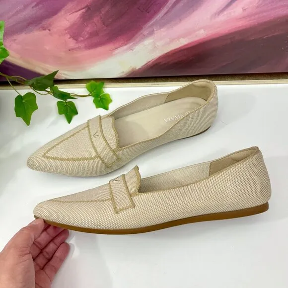 Vivaia Pointed-Toe Loafers In Nude peach Size EU 41 / US 9.5