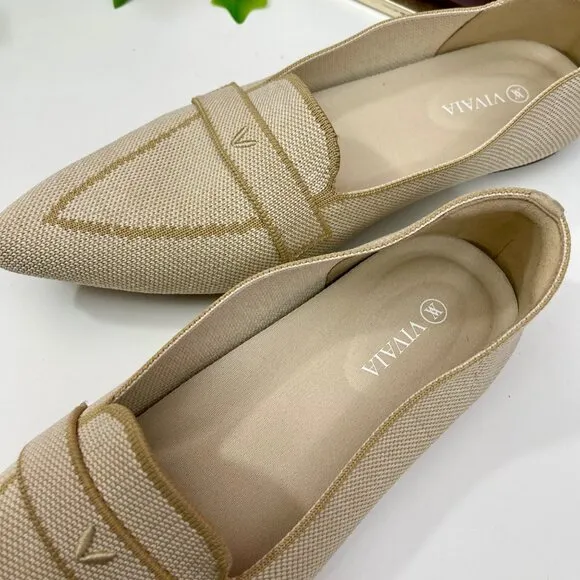 Vivaia Pointed-Toe Loafers In Nude peach Size EU 41 / US 9.5