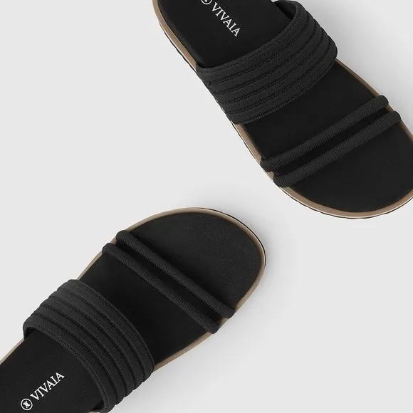 VIVAIA Round-Toe Slides black size EU/39 US/8