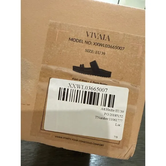 VIVAIA Round-Toe Slides black size EU/39 US/8