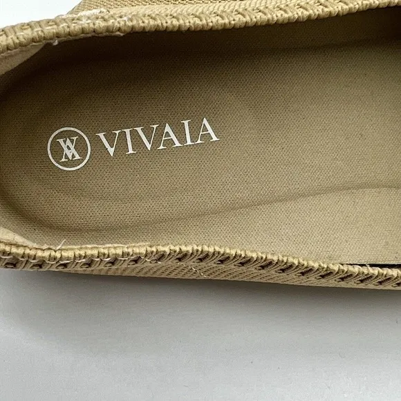VIVAIA Shoes Women Size 8 Beige Pointed Toe Knit Ballet Flats