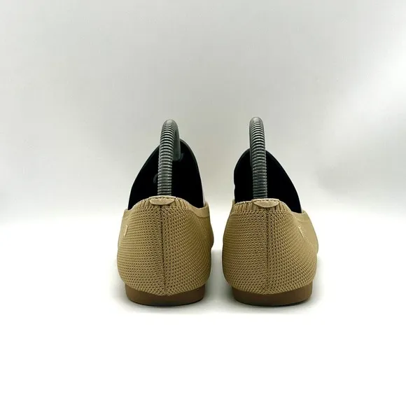 VIVAIA Shoes Women Size 8 Beige Pointed Toe Knit Ballet Flats