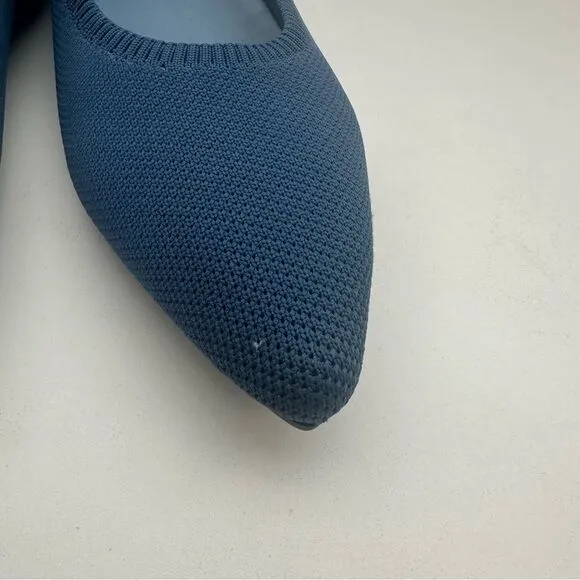 VIVAIA US 10.5 EU 42 Pointed-Toe Ballet Flats Aria Dark Blue Casual Workwear